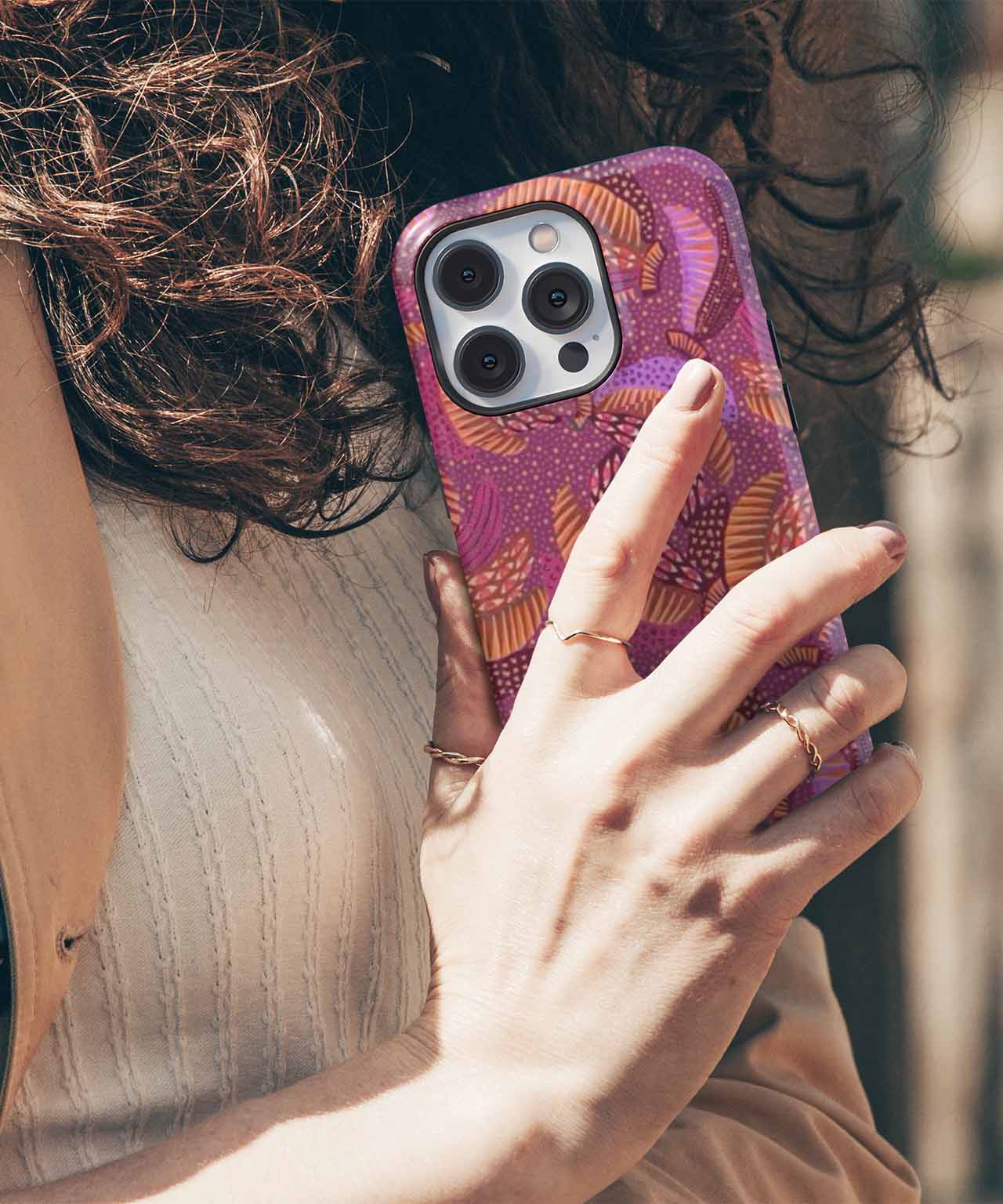 Colorful Twirling Leaves Dance Party iPhone case Case Cazify - Delivery Canada