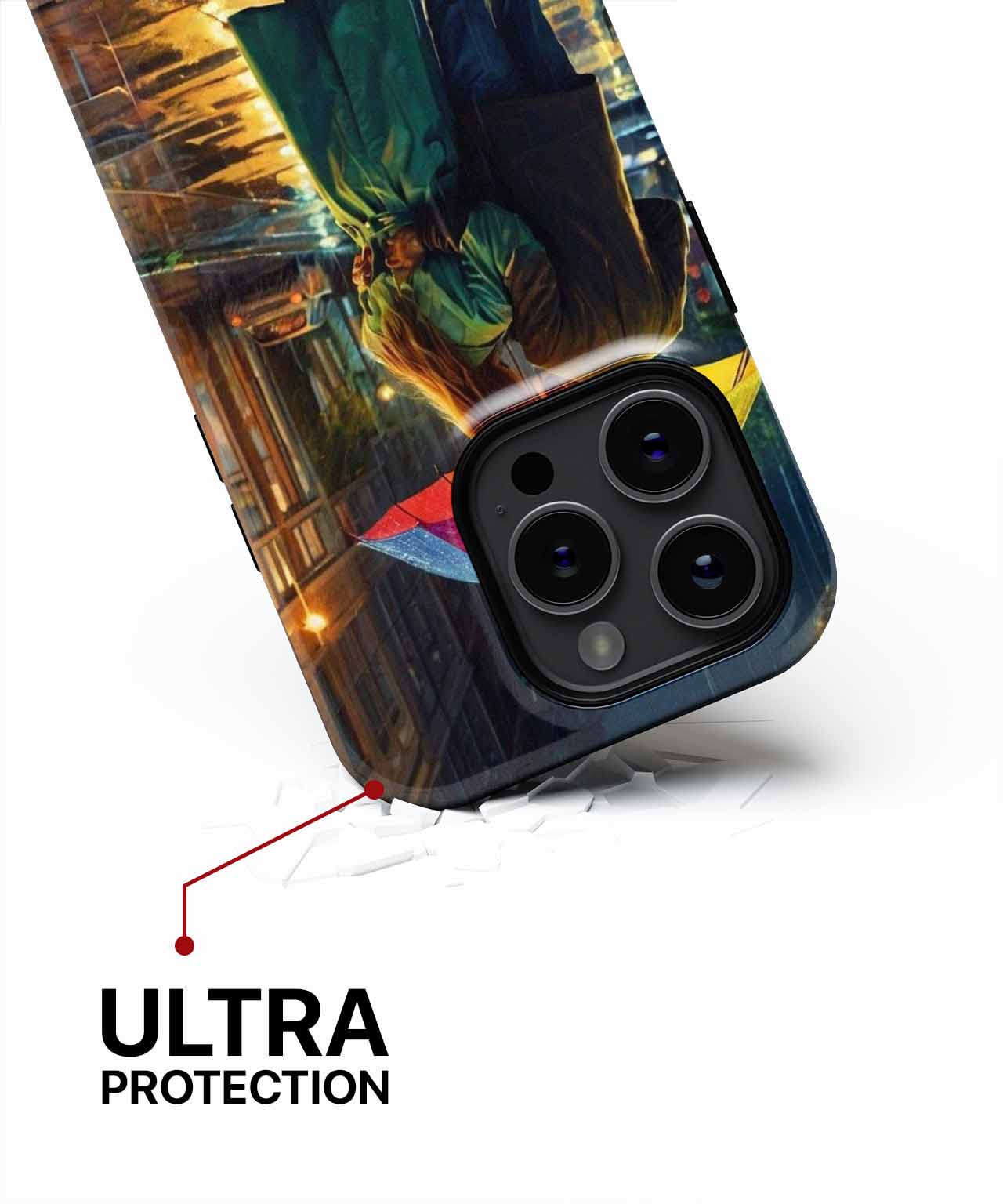 Colorful Umbrella Romance in the Rain iPhone case Case Cazify - Delivery Canada