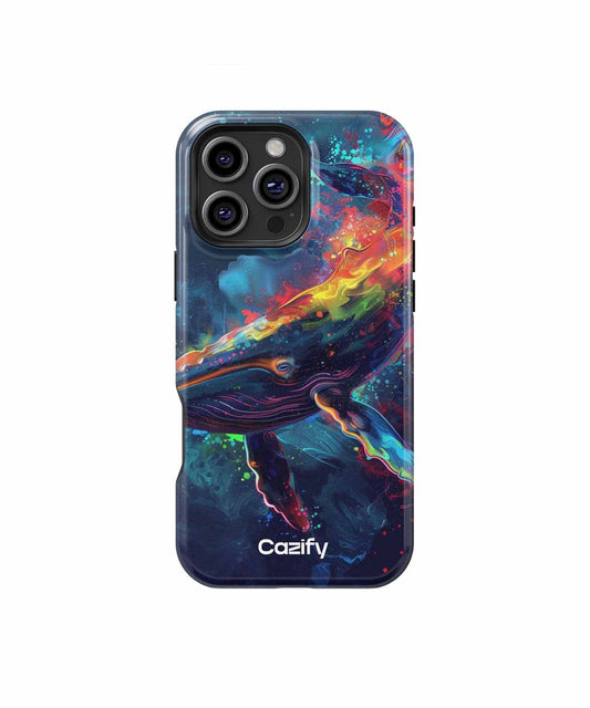 Colorful Whale Swims in a Dreamy Ocean iPhone case Case Cazify - Delivery Canada
