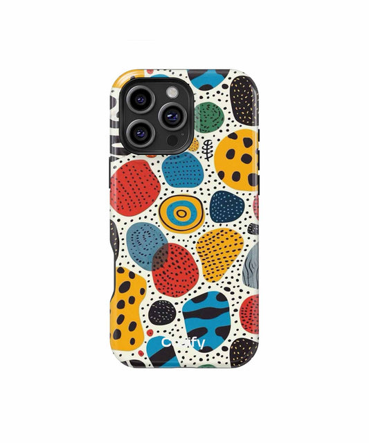 Colorful Whimsical Shapes Dancing Together iPhone case Case Cazify - Delivery Canada