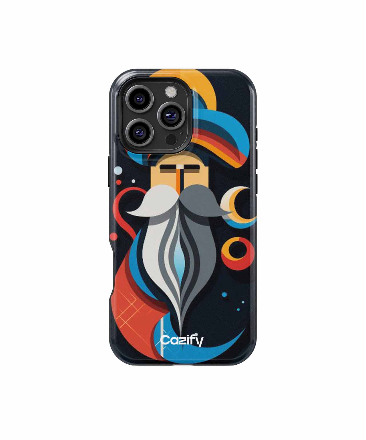 Colorful Whimsical Wizard with a Big Beard iPhone case Case Cazify - Delivery Canada