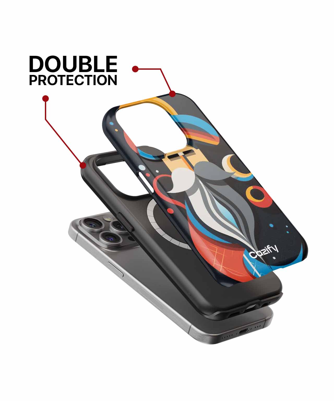 Colorful Whimsical Wizard with a Big Beard iPhone case Case Cazify - Delivery Canada