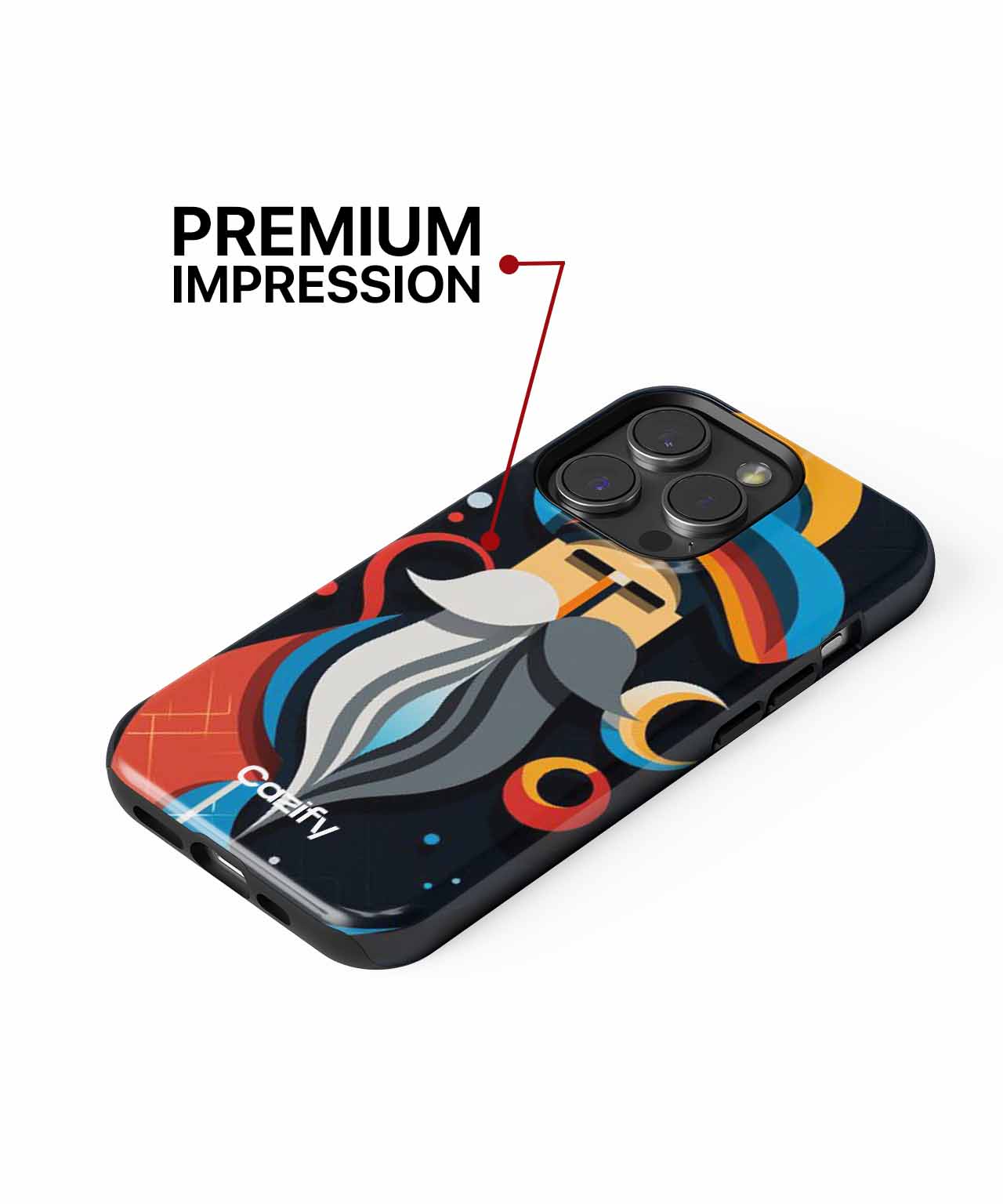 Colorful Whimsical Wizard with a Big Beard iPhone case Case Cazify - Delivery Canada