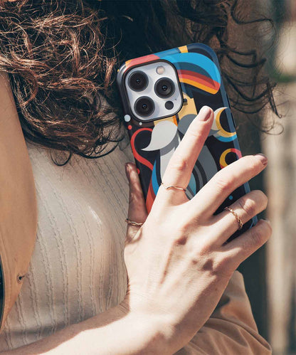 Colorful Whimsical Wizard with a Big Beard iPhone case Case Cazify - Delivery Canada