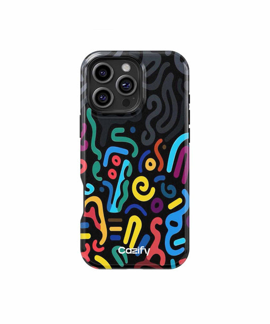 Colorful Whirlwind of Funky Lines iPhone case Case Cazify - Delivery Canada