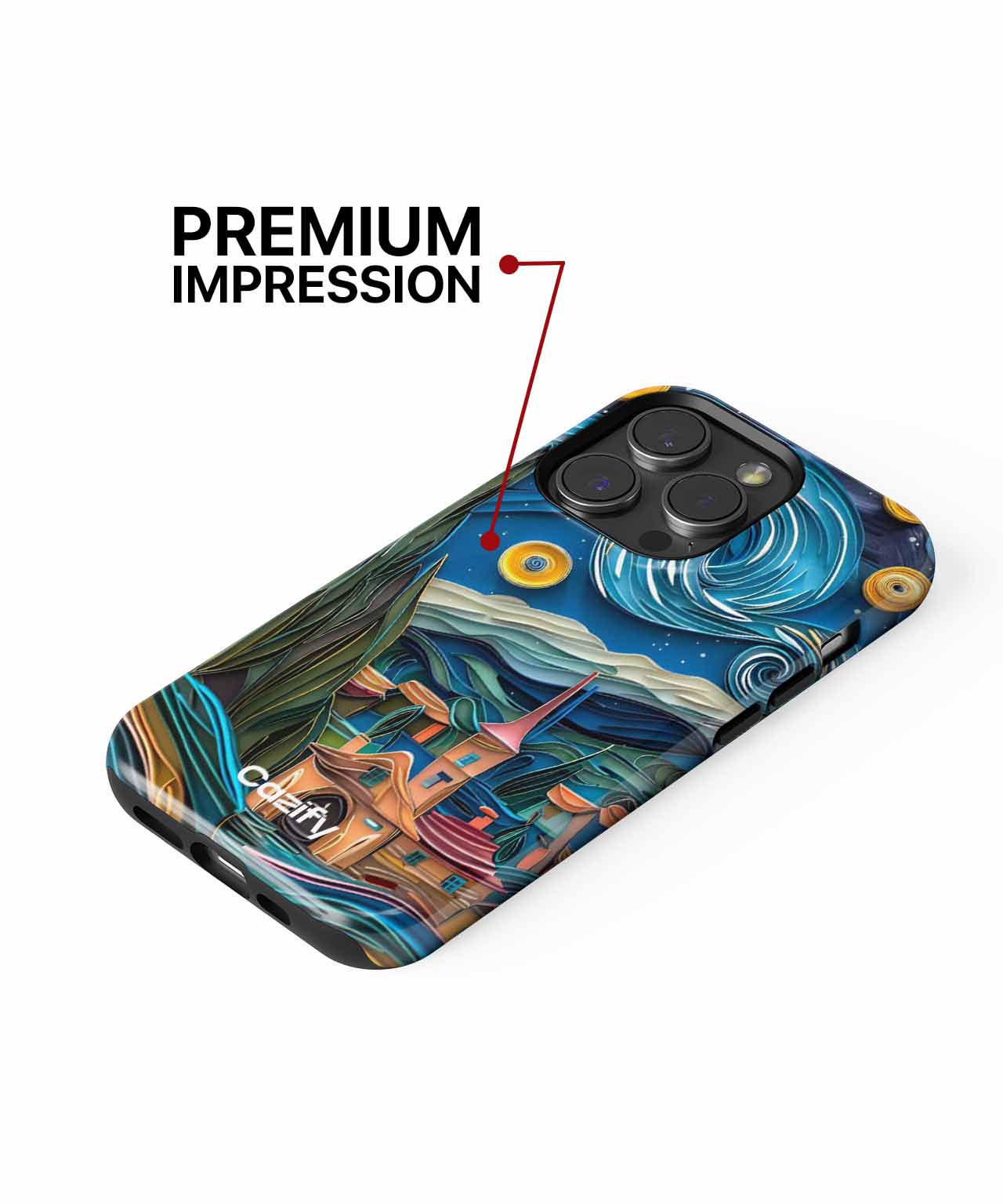 Colorful Whirlwind of Stars and Hills iPhone case Case Cazify - Delivery Canada
