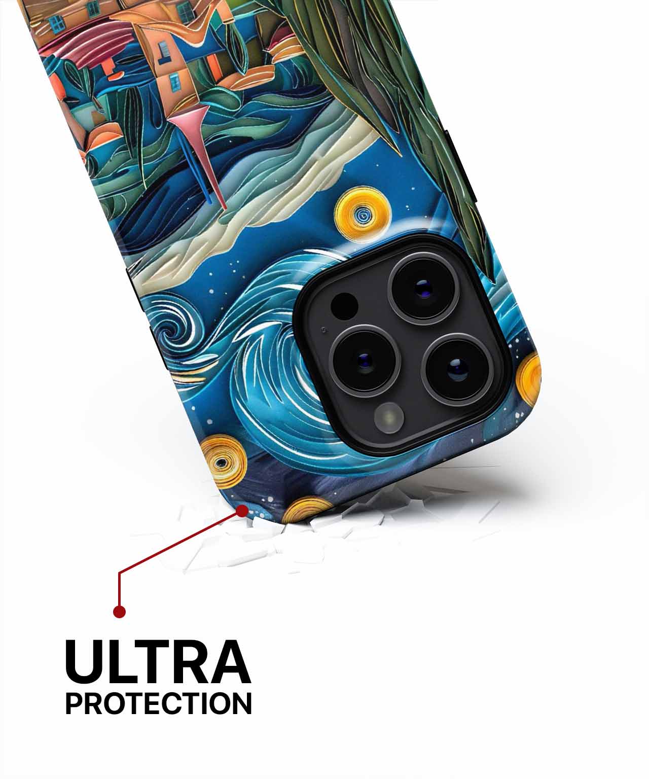 Colorful Whirlwind of Stars and Hills iPhone case Case Cazify - Delivery Canada