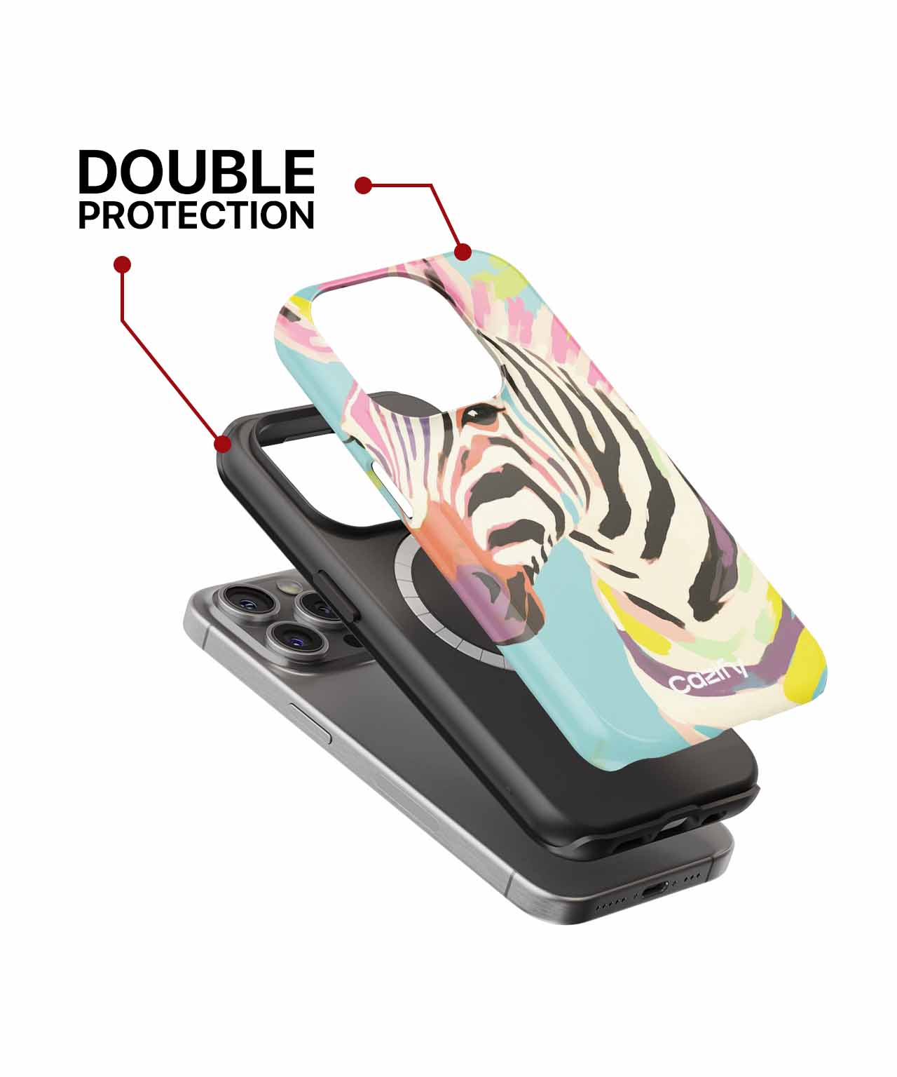 Colorful Zebra in a Rainbow Dream iPhone case Case Cazify - Delivery Canada