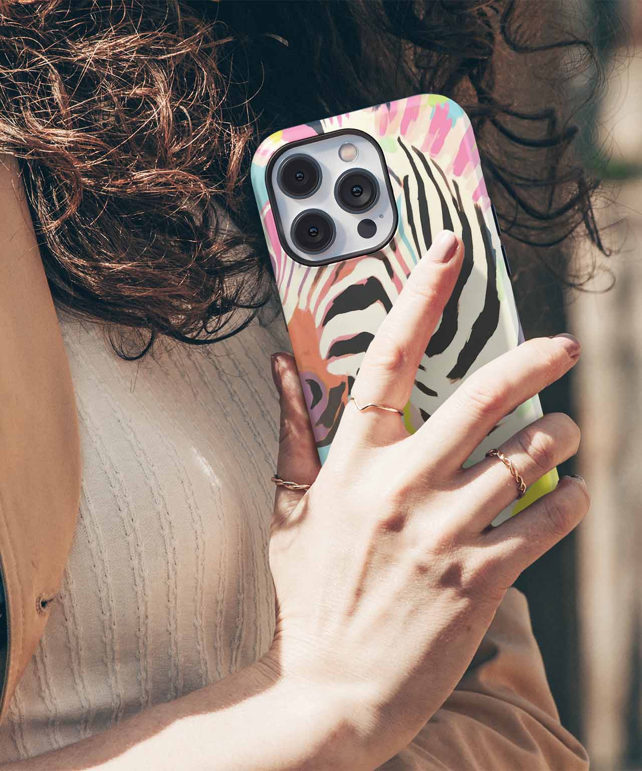 Colorful Zebra in a Rainbow Dream iPhone case Case Cazify - Delivery Canada