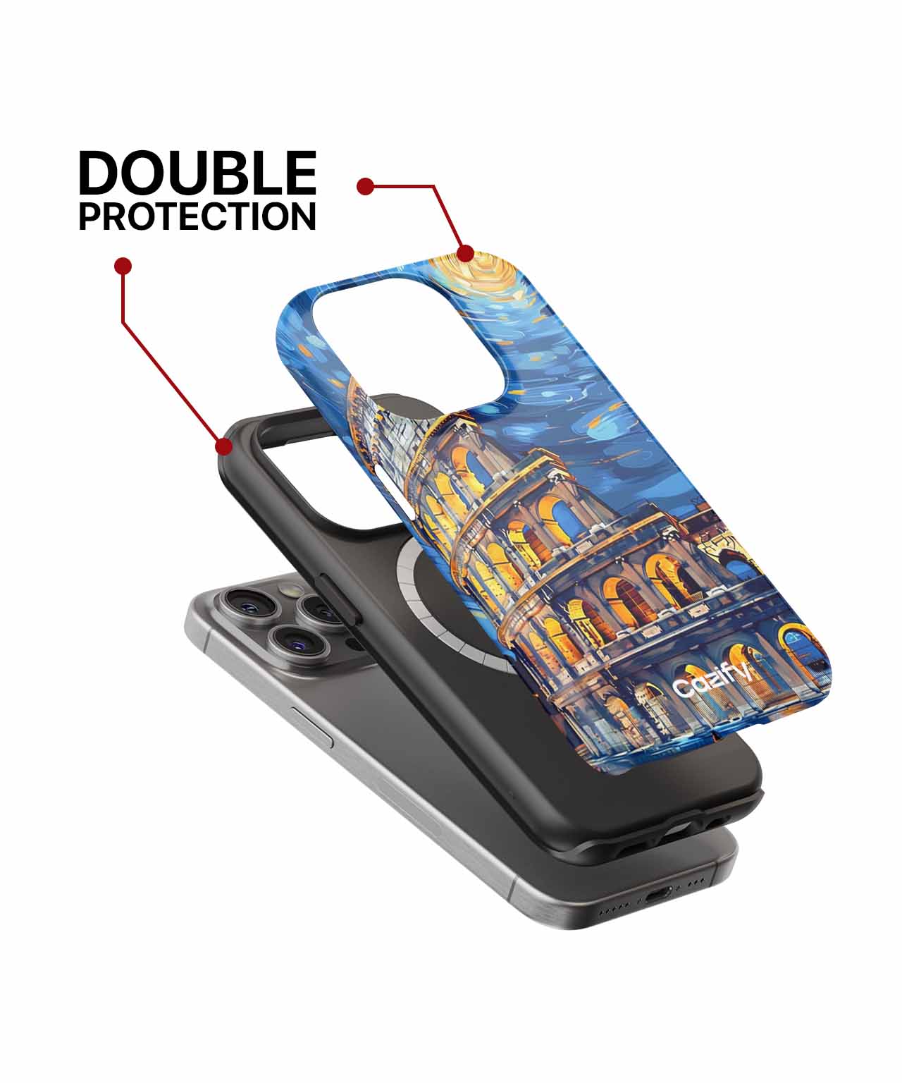 Colosseum Under Starry Night Sky iPhone case Case Cazify - Delivery Canada