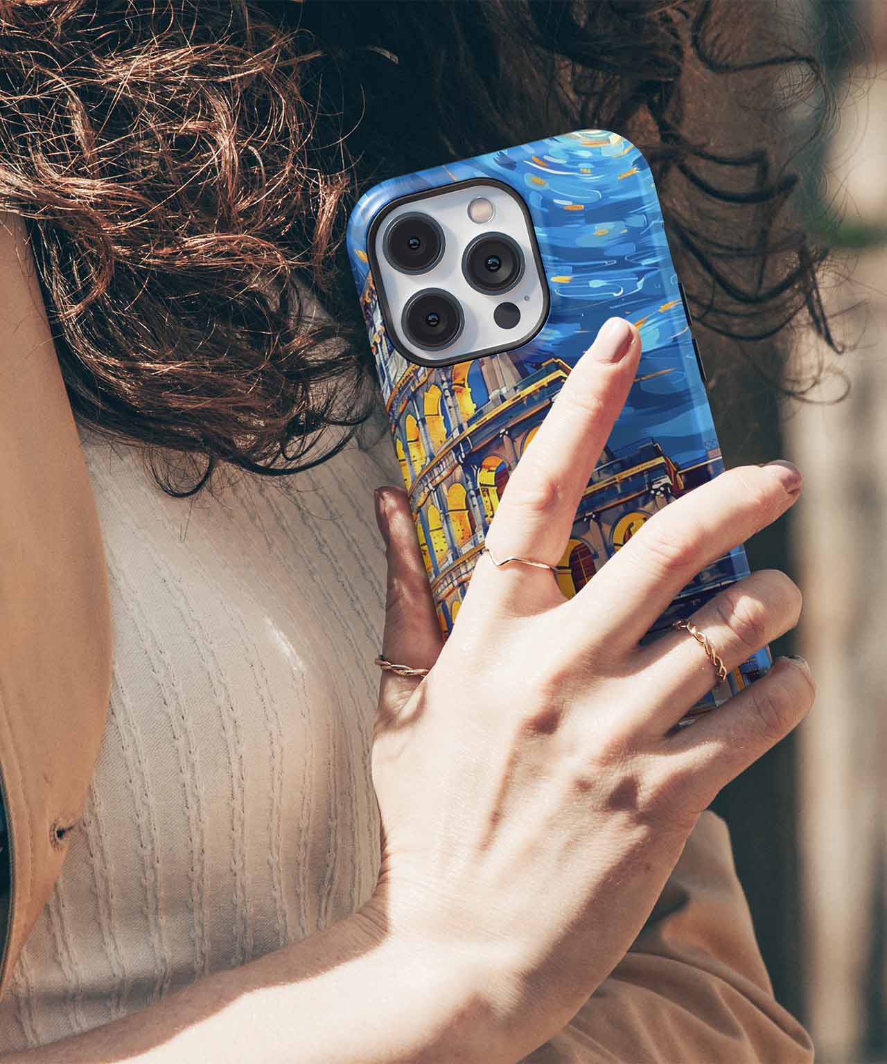 Colosseum Under Starry Night Sky iPhone case Case Cazify - Delivery Canada