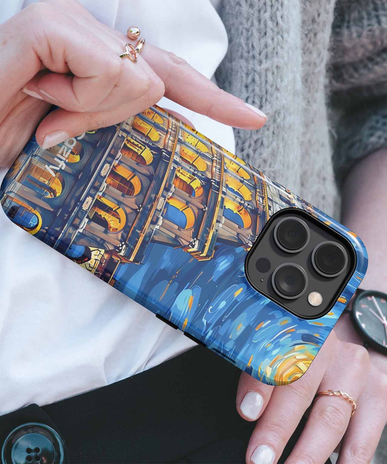 Colosseum Under Starry Night Sky iPhone case Case Cazify - Delivery Canada