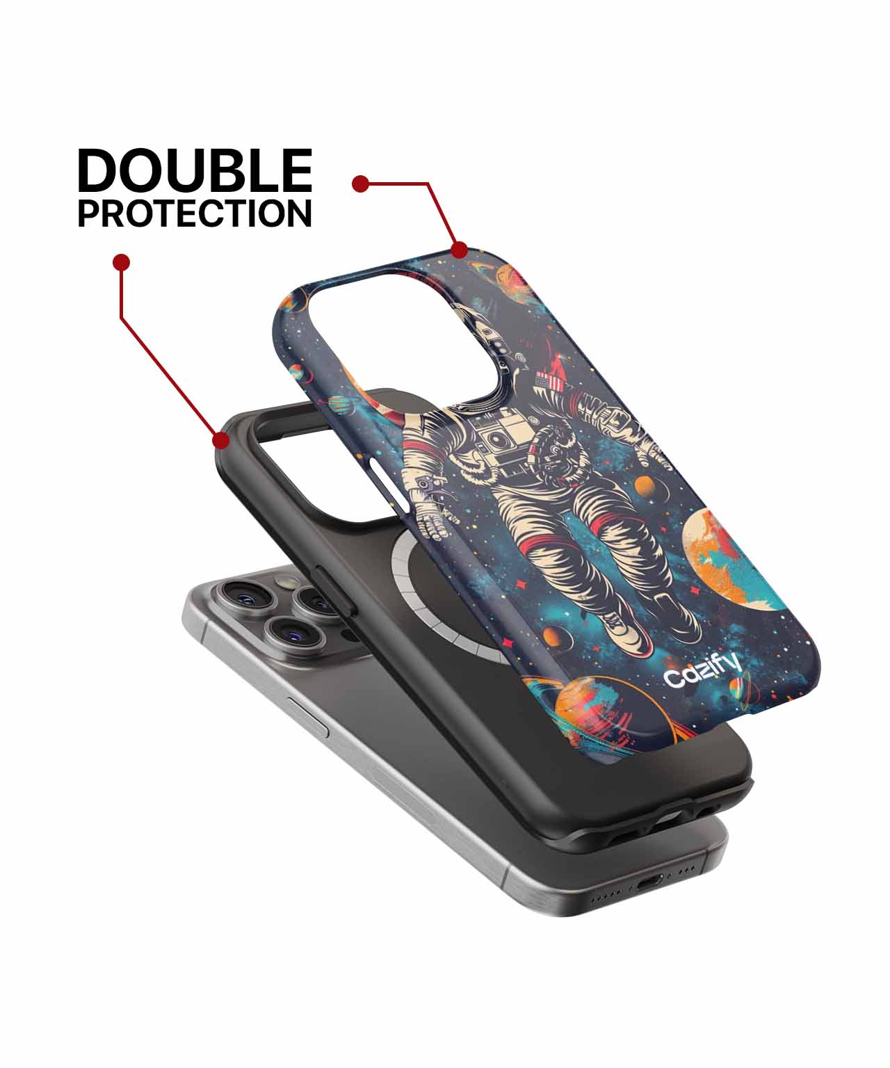 Cosmic Adventures of the Floating Astronaut iPhone case Case Cazify - Delivery Canada