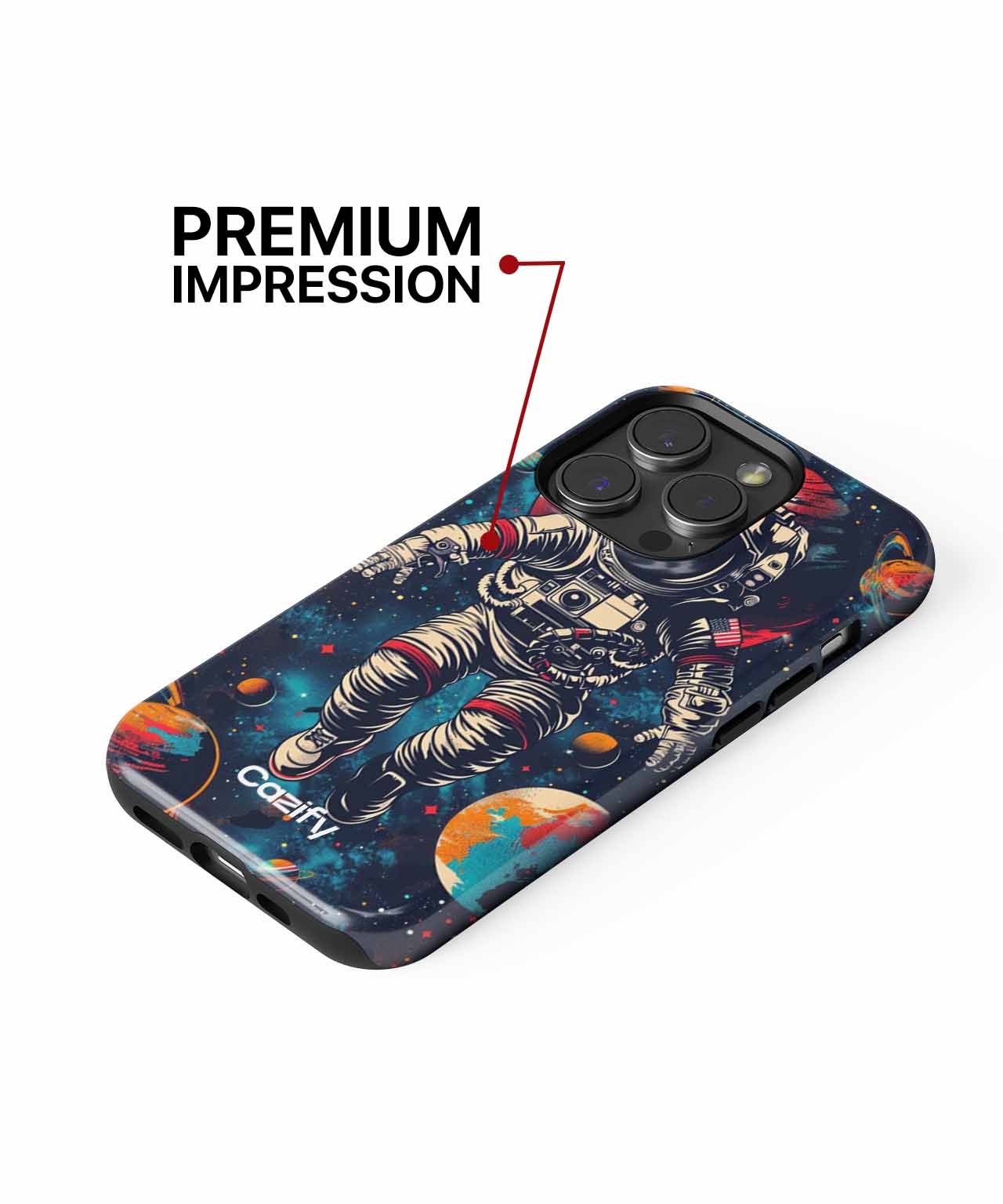 Cosmic Adventures of the Floating Astronaut iPhone case Case Cazify - Delivery Canada