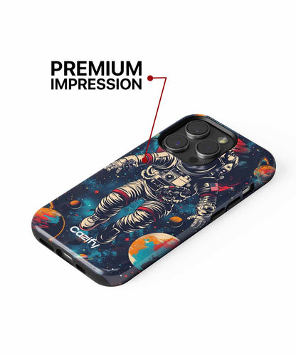 Cosmic Adventures of the Floating Astronaut iPhone case Case Cazify - Delivery Canada