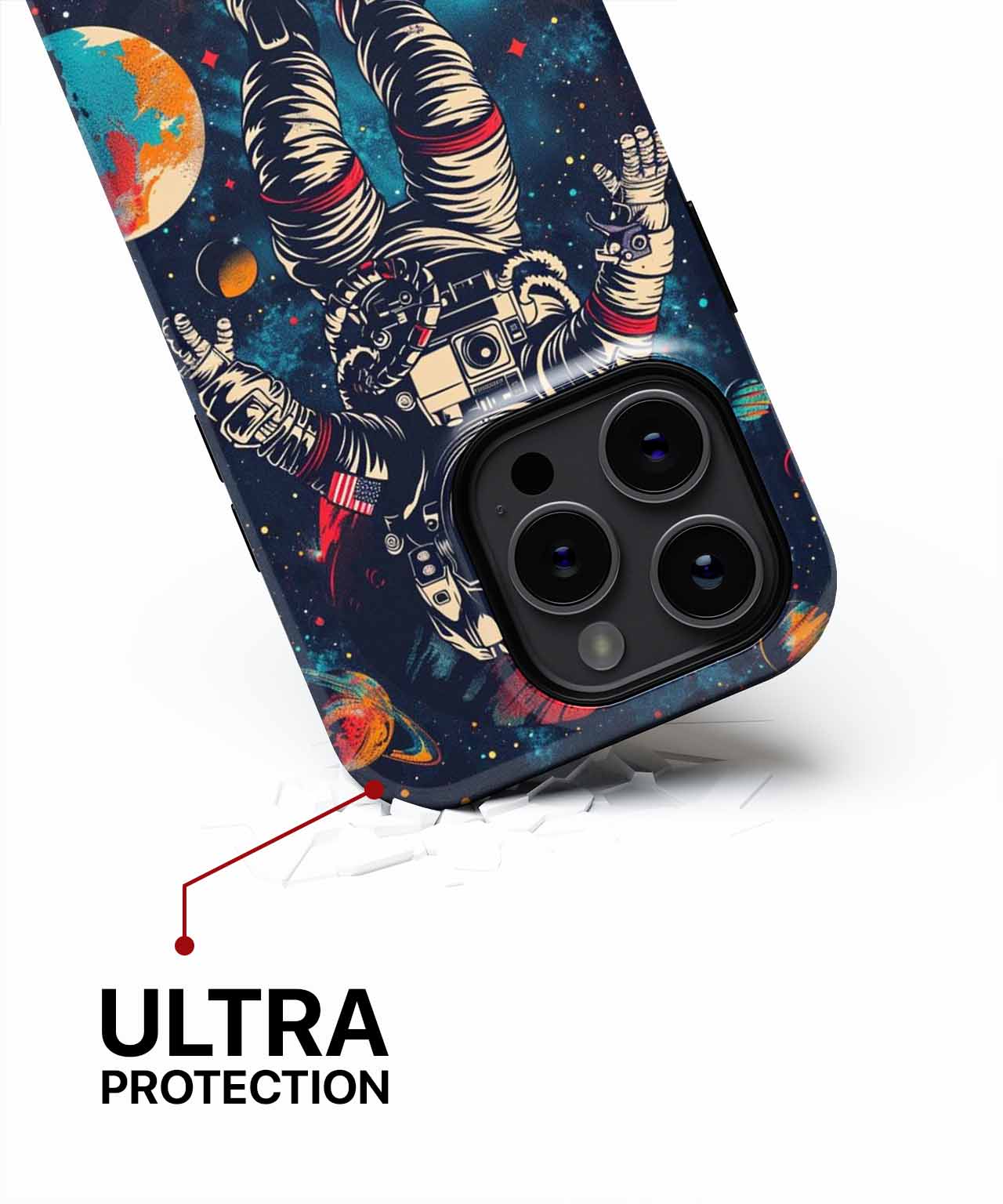 Cosmic Adventures of the Floating Astronaut iPhone case Case Cazify - Delivery Canada