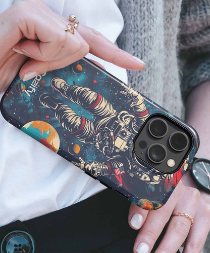 Cosmic Adventures of the Floating Astronaut iPhone case Case Cazify - Delivery Canada