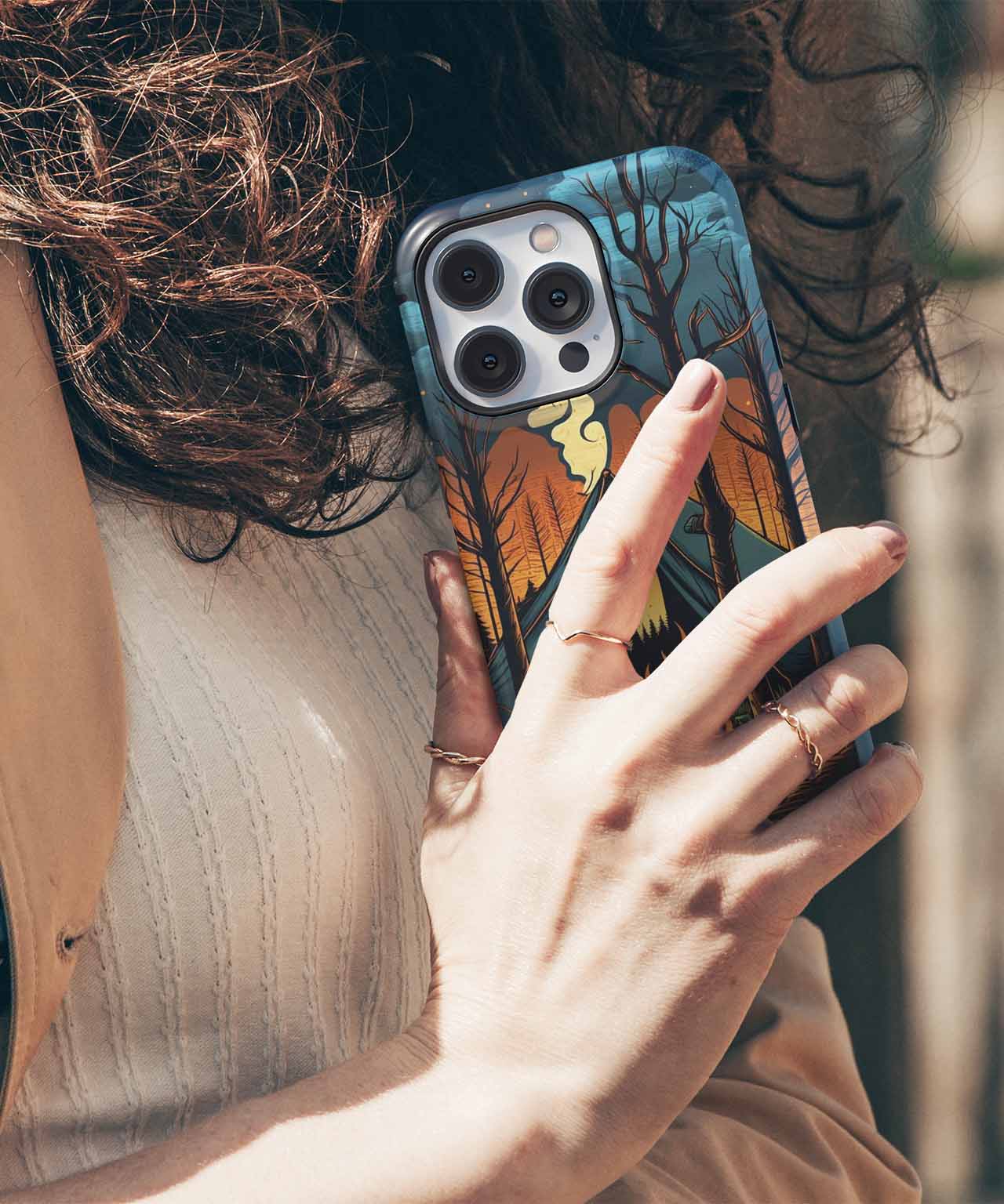 Cosmic Campfire Adventures Under the Stars iPhone case Case Cazify - Delivery Canada