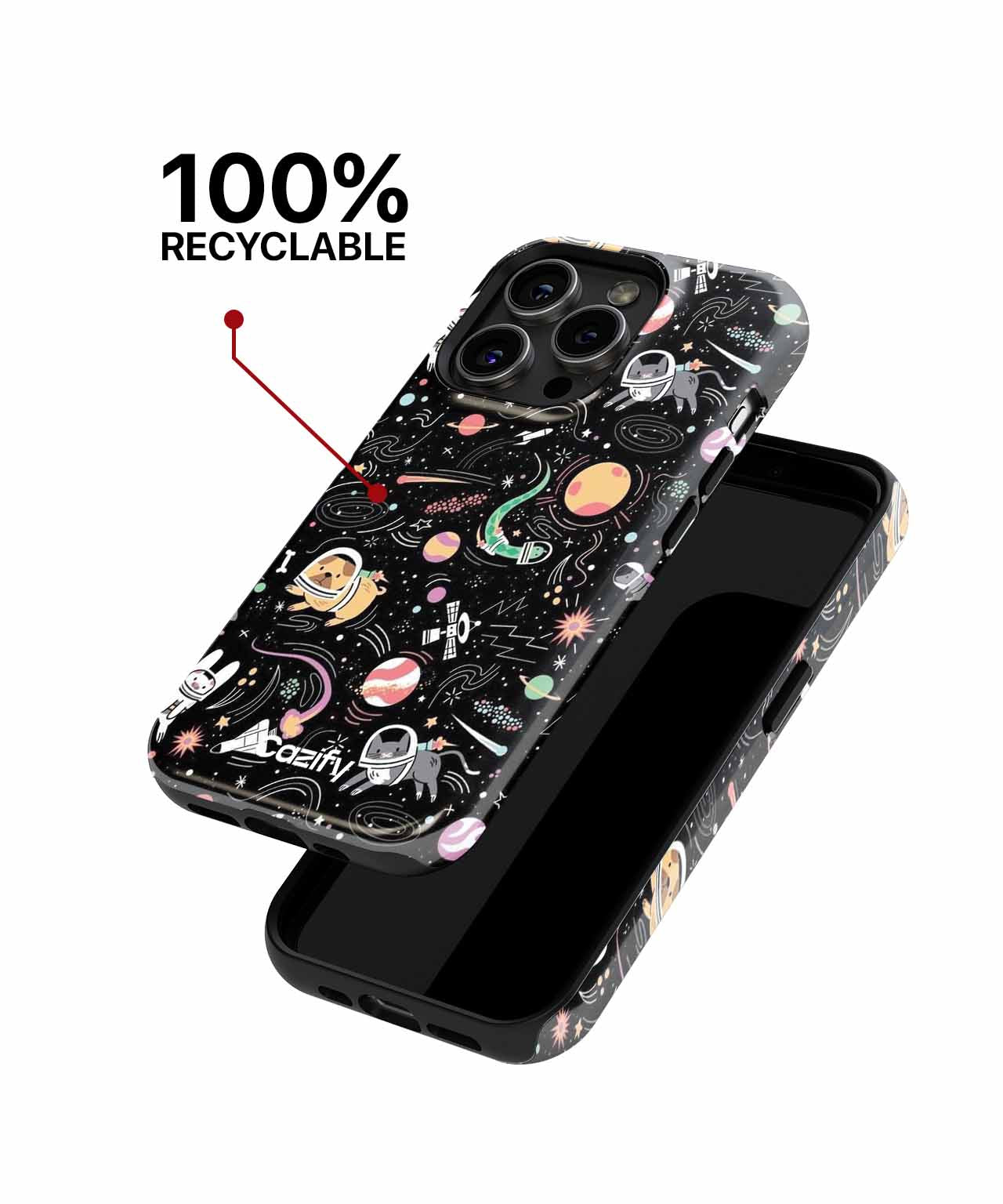 Cosmic Canine Adventures in Space iPhone case Case Cazify - Delivery Canada