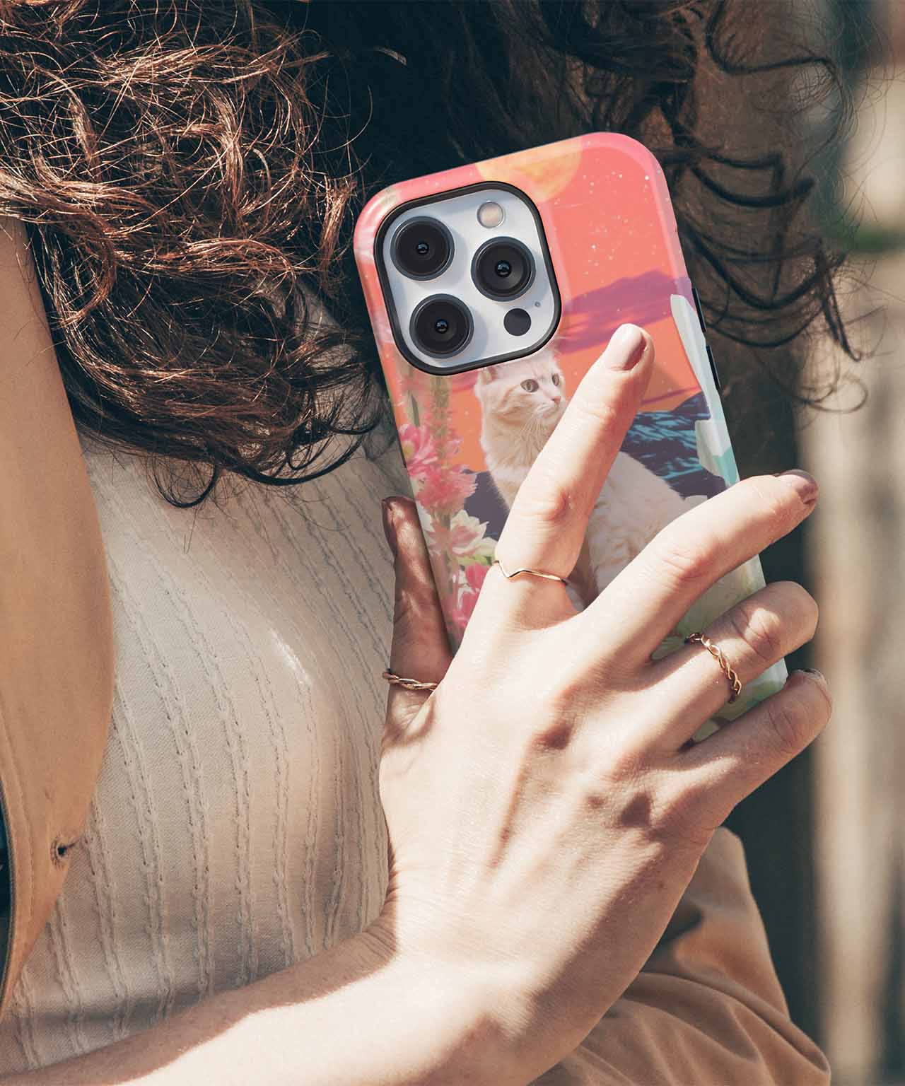 Cosmic Feline Adventure in a Dreamy World iPhone case Case Cazify - Delivery Canada