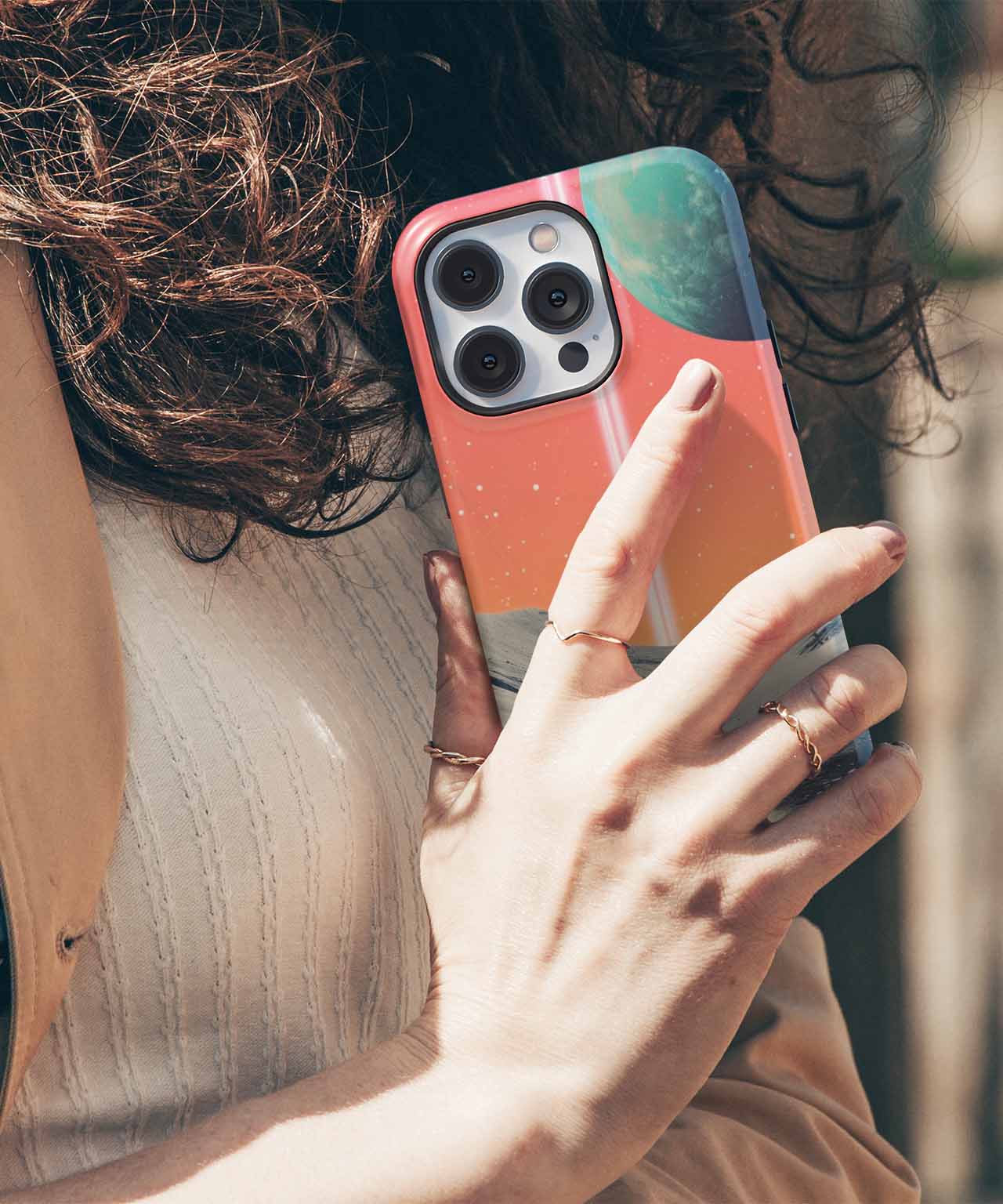 Cosmic Journey Through Vibrant Starglow iPhone case Case Cazify - Delivery Canada