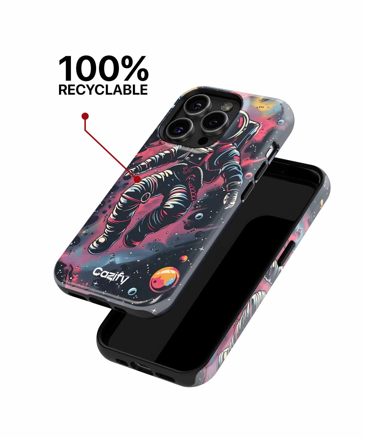 Cosmic Spacewalker Floating in Style iPhone case Case Cazify - Delivery Canada