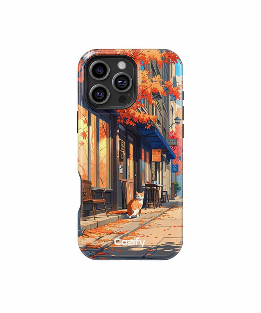 Cozy Autumn Afternoon with Playful Cat iPhone case Case Cazify - Delivery Canada