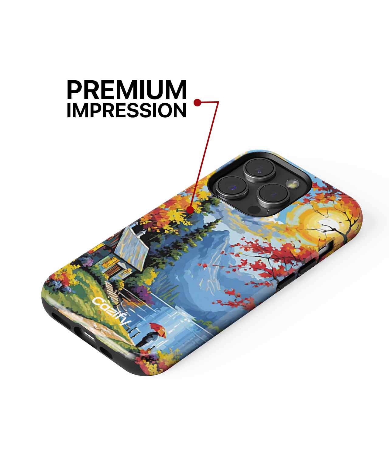 Cozy autumn retreat with vibrant colors iPhone case Case Cazify - Delivery Canada