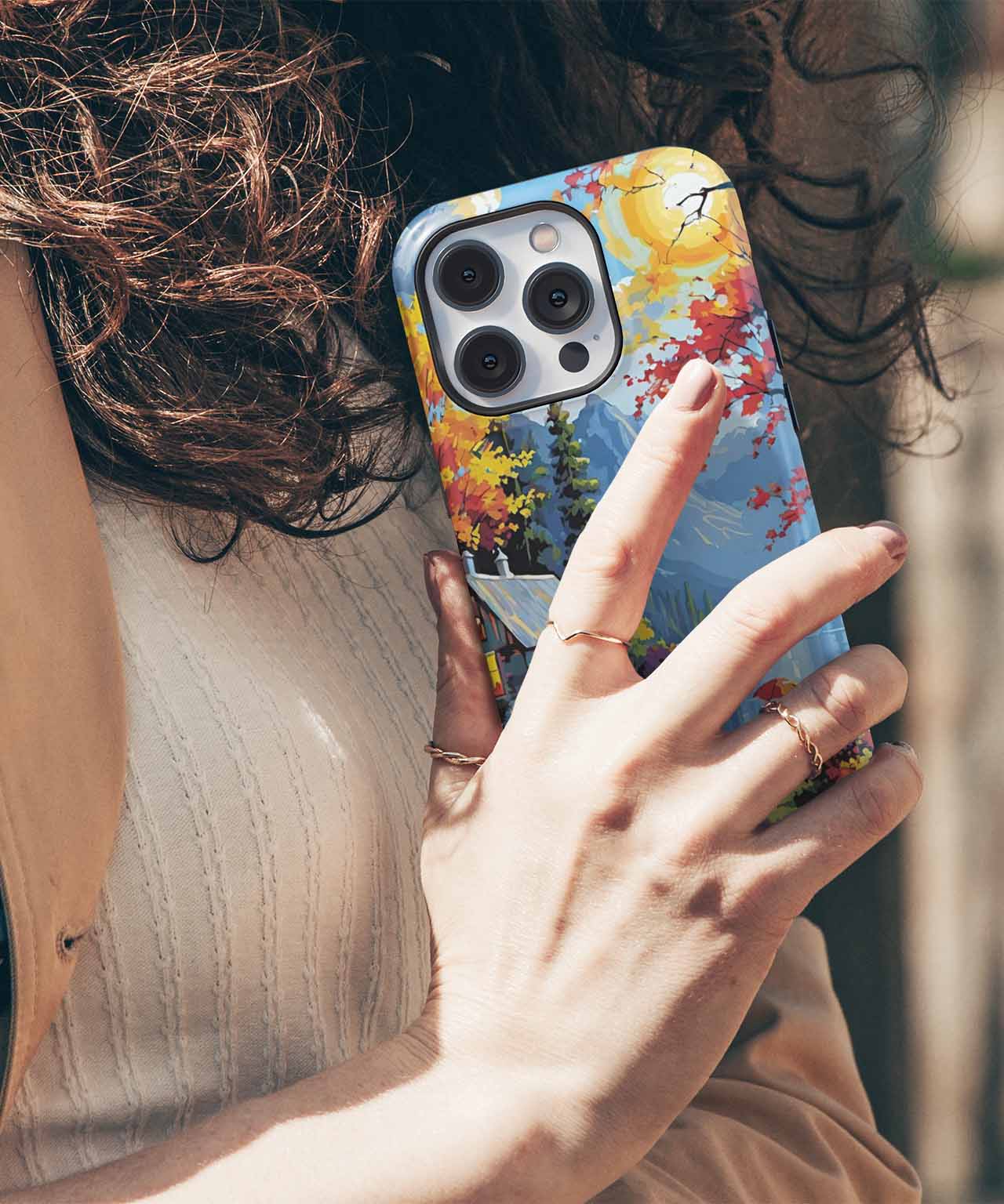 Cozy autumn retreat with vibrant colors iPhone case Case Cazify - Delivery Canada