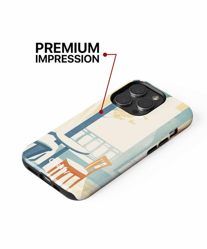 Cozy cafe vibe with bright chairs iPhone case Case Cazify - Delivery Canada