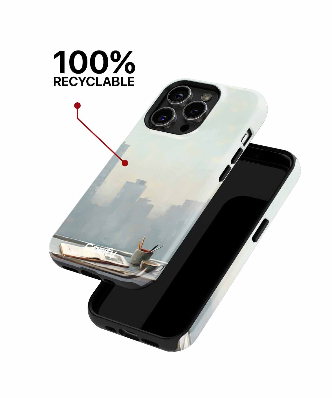 Cozy caffeine corner with city view iPhone case Case Cazify - Delivery Canada