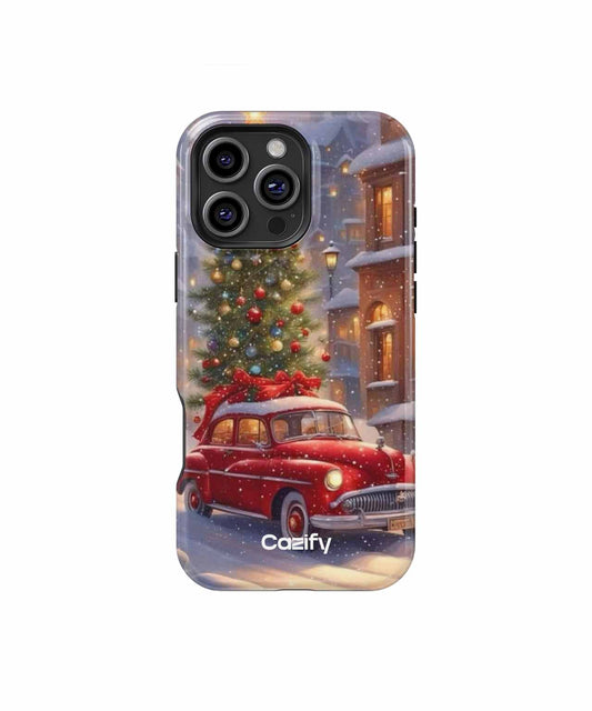 Cozy Christmas Evening with Classic Car iPhone case Case Cazify - Delivery Canada
