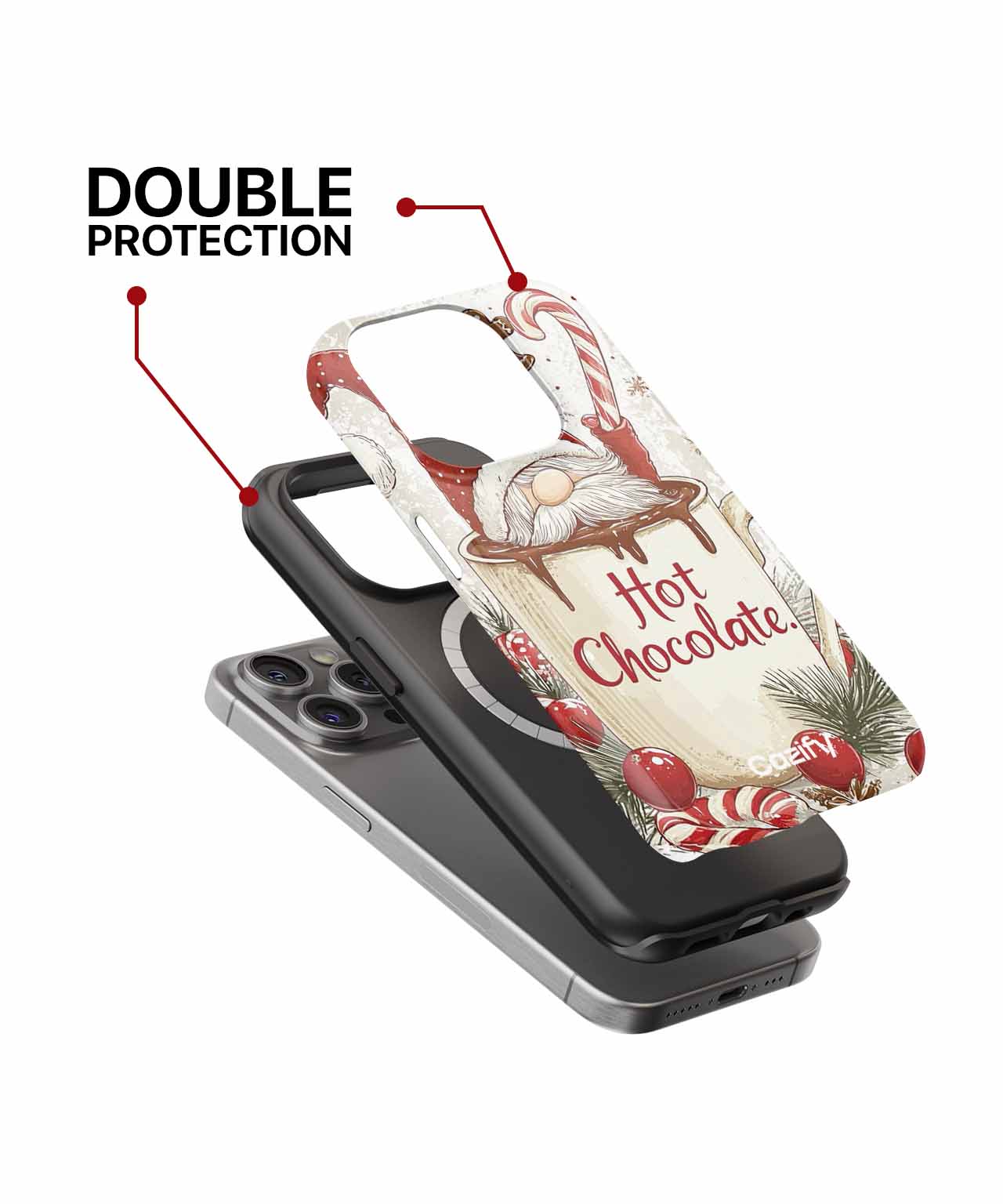 Cozy Santa Sipping Hot Chocolate iPhone case Case Cazify - Delivery Canada