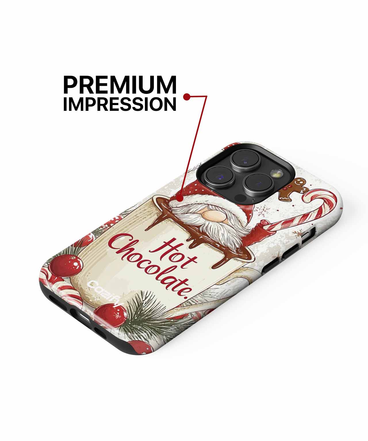 Cozy Santa Sipping Hot Chocolate iPhone case Case Cazify - Delivery Canada