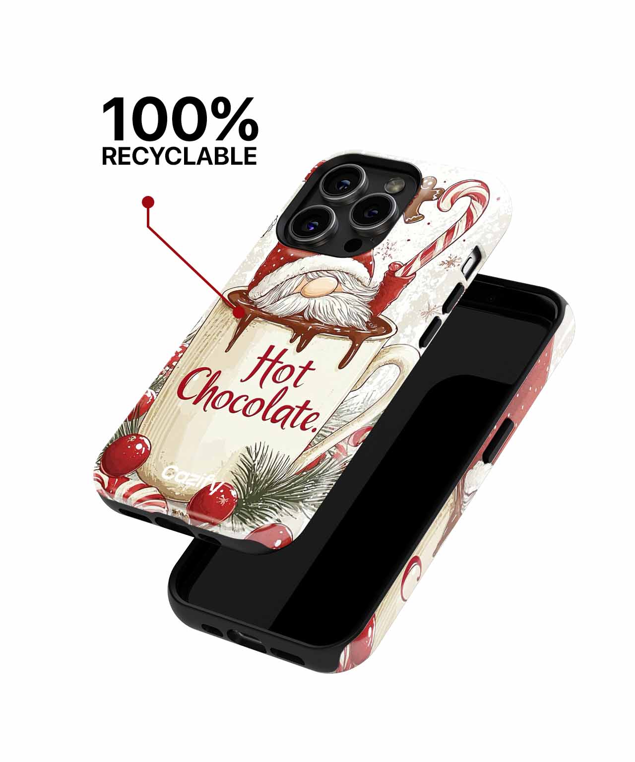 Cozy Santa Sipping Hot Chocolate iPhone case Case Cazify - Delivery Canada