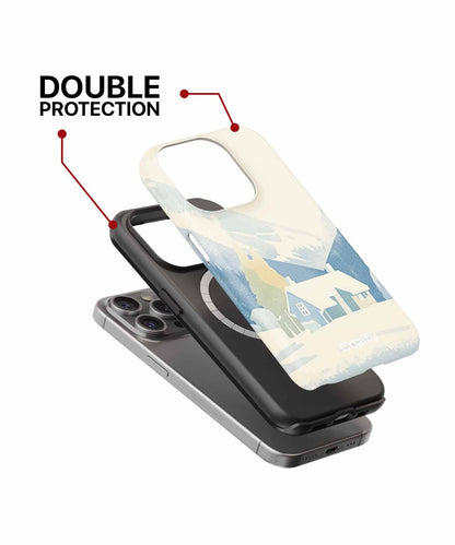 Cozy Snowy Cabin Surrounded by Mountains iPhone case Case Cazify - Delivery Canada