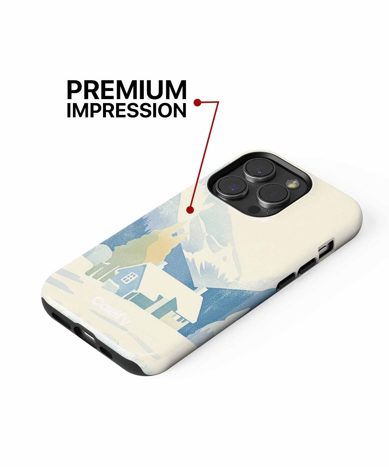 Cozy Snowy Cabin Surrounded by Mountains iPhone case Case Cazify - Delivery Canada