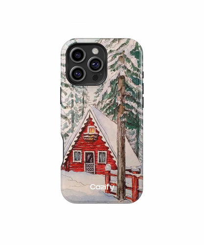 Cozy Snowy Cabin Wonderland iPhone case Case Cazify - Delivery Canada