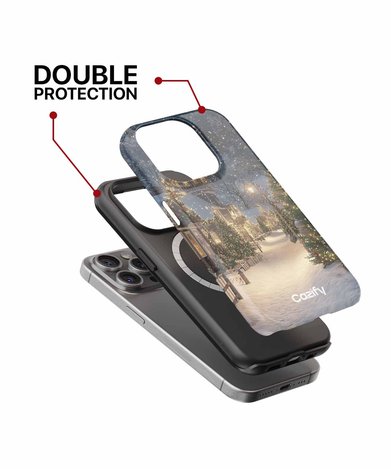 Cozy Snowy Winter Wonderland Adventure iPhone case Case Cazify - Delivery Canada