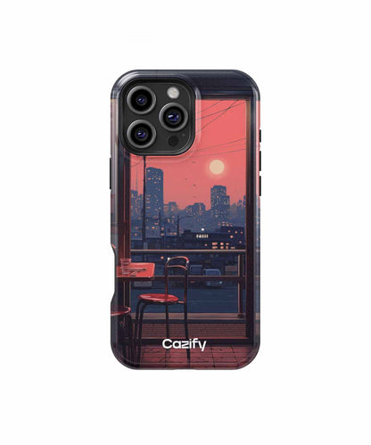 Cozy Sunset Cafe Vibes iPhone case Case Cazify - Delivery Canada