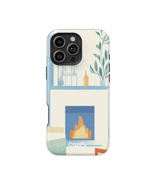 Cozy Warm Hearth with Decorative Plants iPhone case Case Cazify - Delivery Canada