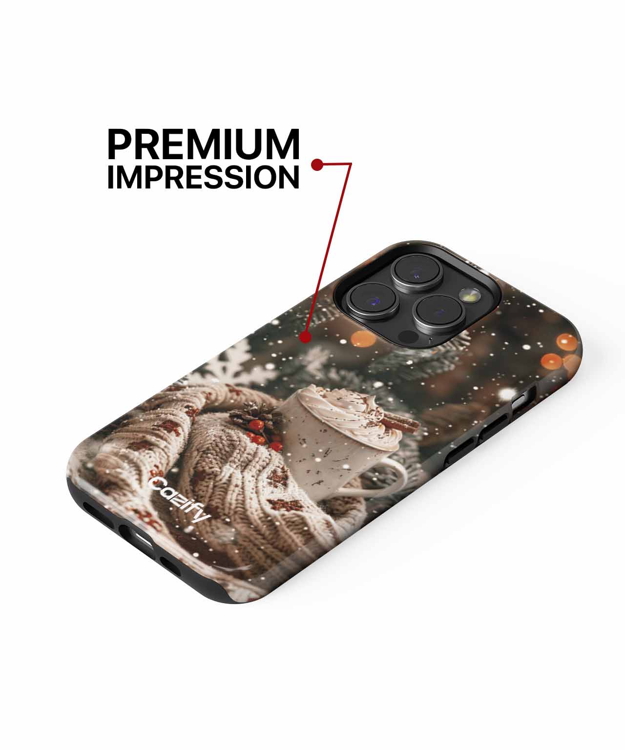 Cozy Winter Delight with Hot Cocoa iPhone case Case Cazify - Delivery Canada