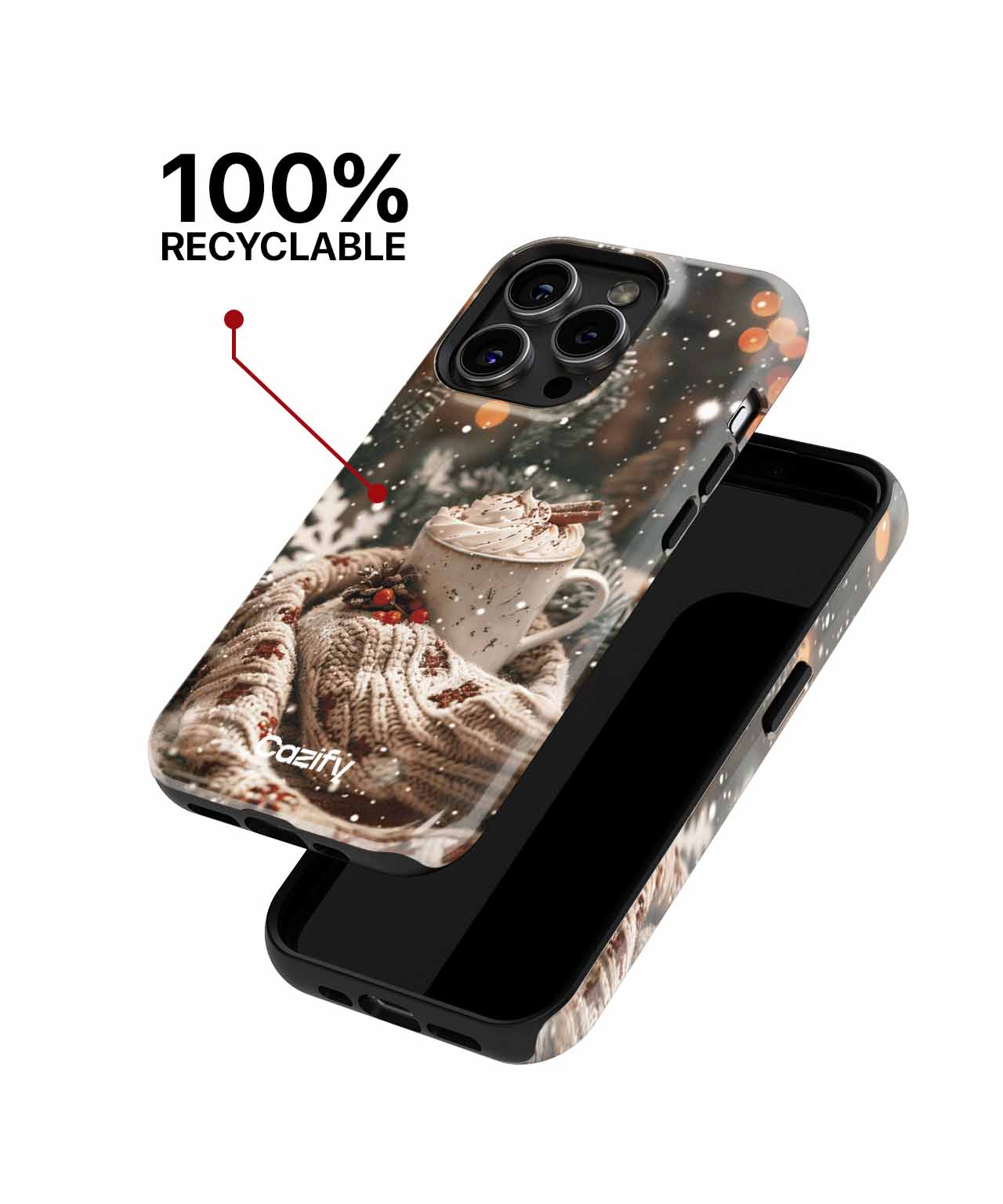 Cozy Winter Delight with Hot Cocoa iPhone case Case Cazify - Delivery Canada