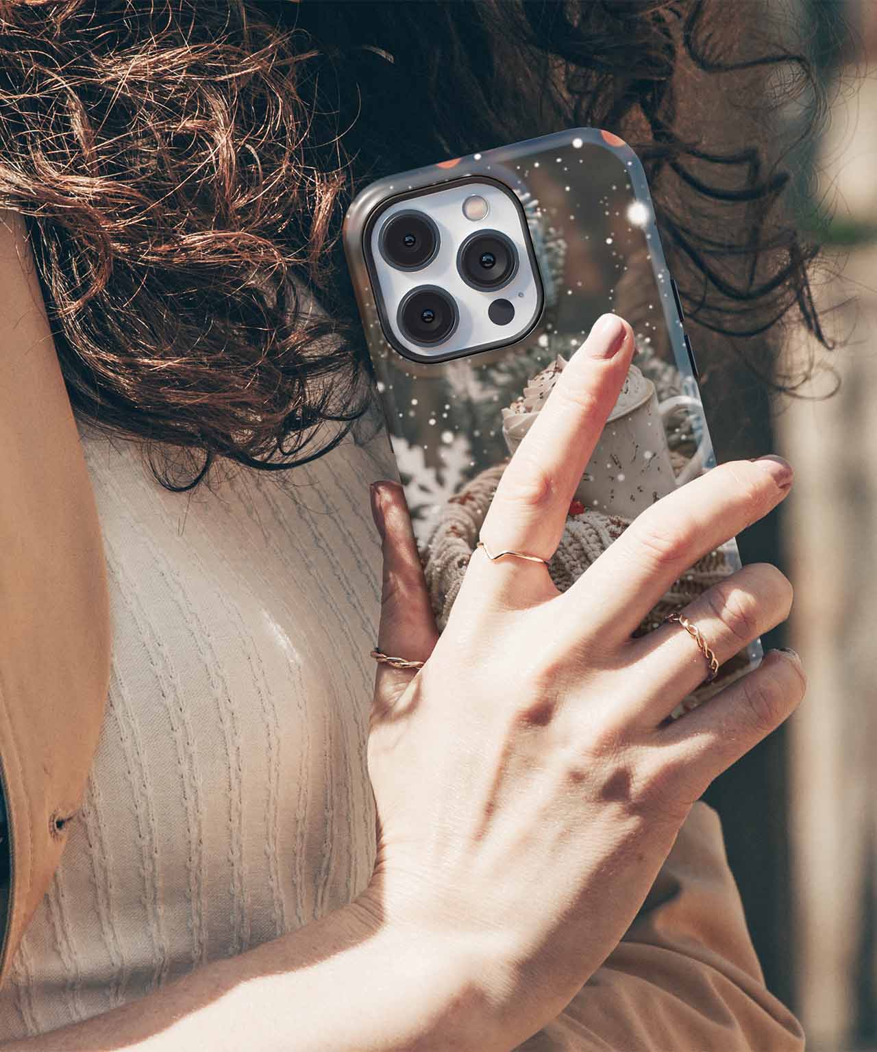 Cozy Winter Delight with Hot Cocoa iPhone case Case Cazify - Delivery Canada