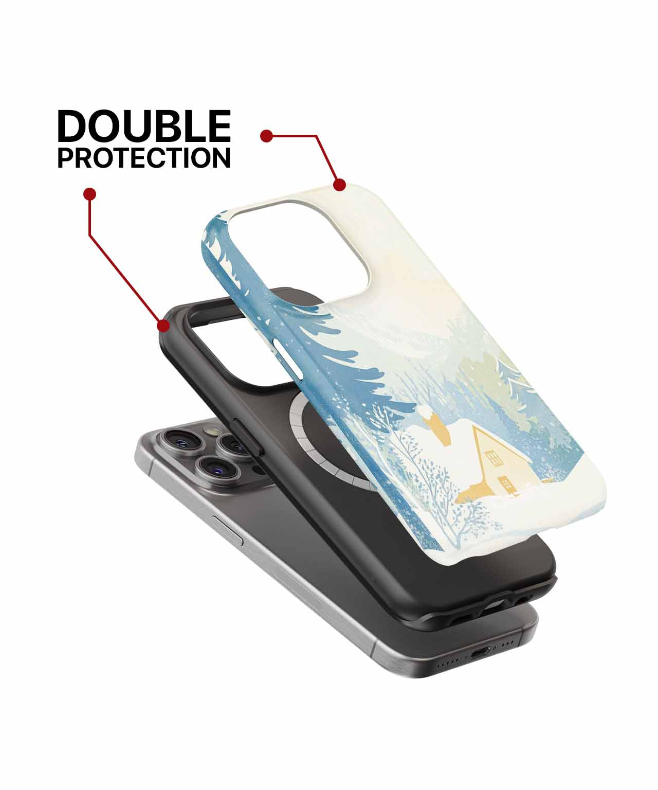 Cozy Winter Retreat in Snowy Bliss iPhone case Case Cazify - Delivery Canada