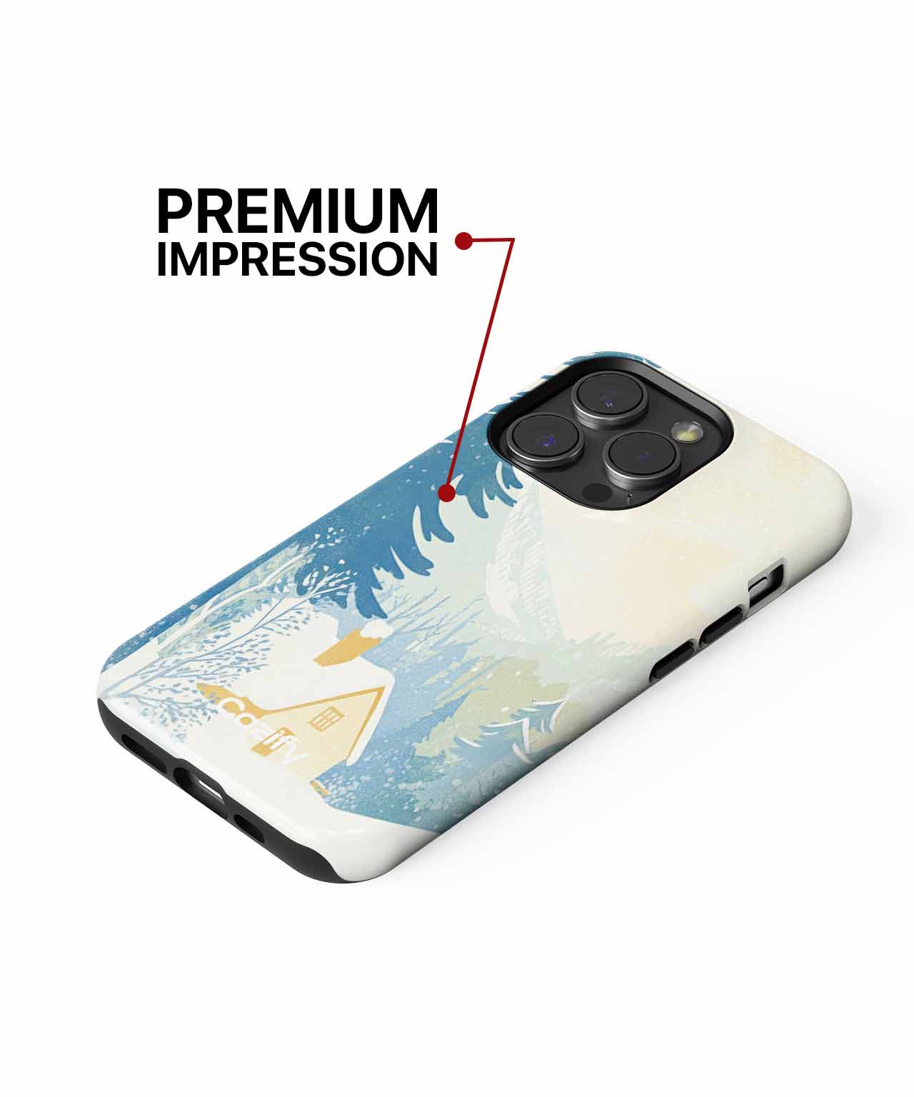 Cozy Winter Retreat in Snowy Bliss iPhone case Case Cazify - Delivery Canada