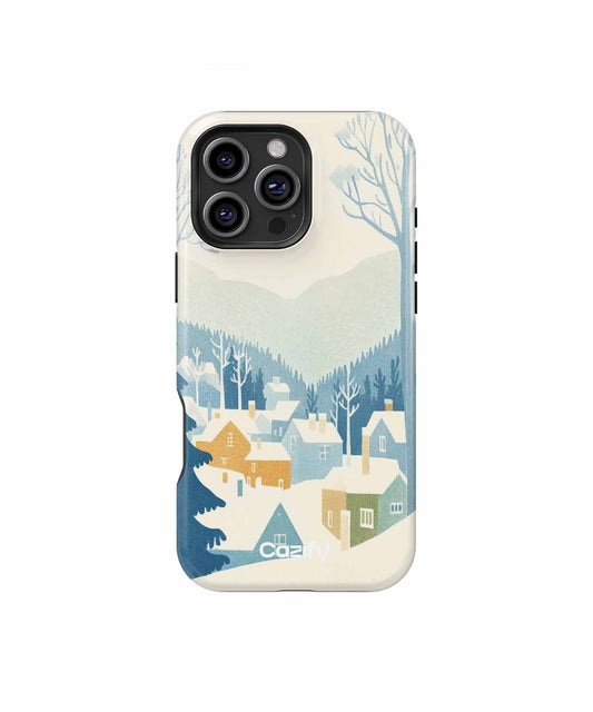 Cozy Winter Village in Snowy Bliss iPhone case Case Cazify - Delivery Canada