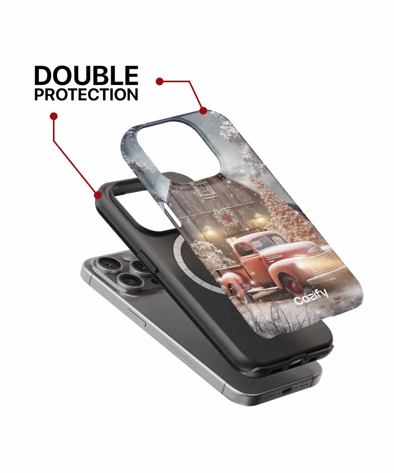 Cozy Winter Wonderland Truck Scene iPhone case Case Cazify - Delivery Canada