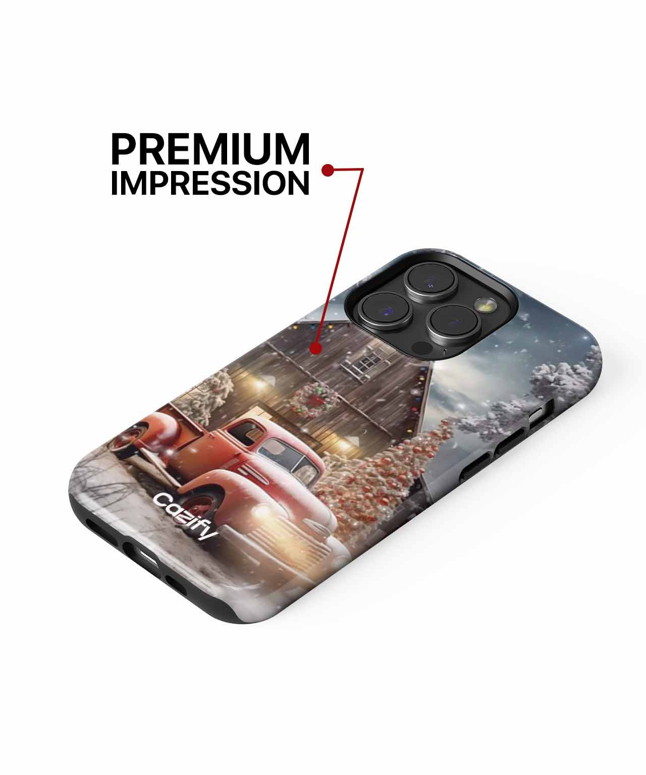 Cozy Winter Wonderland Truck Scene iPhone case Case Cazify - Delivery Canada