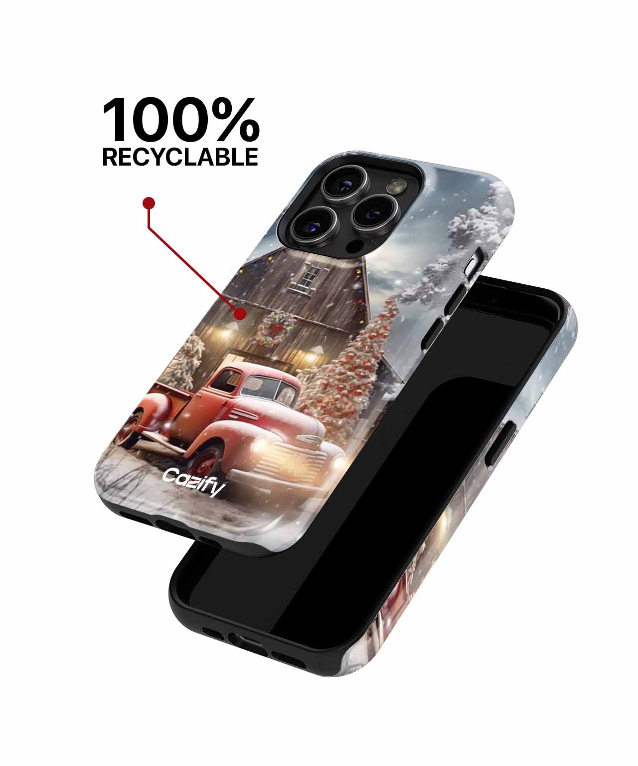 Cozy Winter Wonderland Truck Scene iPhone case Case Cazify - Delivery Canada